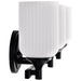 SATCO/NUVO Solara 3 Light Vanity Matte Black Finish Frosted Ribbed Glass (60-8643)