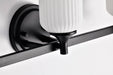 SATCO/NUVO Solara 3 Light Vanity Matte Black Finish Frosted Ribbed Glass (60-8643)