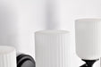 SATCO/NUVO Solara 3 Light Vanity Matte Black Finish Frosted Ribbed Glass (60-8643)