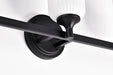 SATCO/NUVO Solara 3 Light Vanity Matte Black Finish Frosted Ribbed Glass (60-8643)