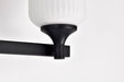 SATCO/NUVO Solara 3 Light Vanity Matte Black Finish Frosted Ribbed Glass (60-8643)
