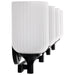 SATCO/NUVO Solara 4 Light Vanity Matte Black Finish Frosted Ribbed Glass (60-8644)