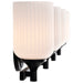 SATCO/NUVO Solara 4 Light Vanity Matte Black Finish Frosted Ribbed Glass (60-8644)