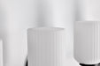 SATCO/NUVO Solara 4 Light Vanity Matte Black Finish Frosted Ribbed Glass (60-8644)
