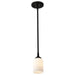 SATCO/NUVO Solara Mini Pendant Matte Black Finish Frosted Ribbed Glass (60-8645)