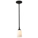 SATCO/NUVO Solara Mini Pendant Matte Black Finish Frosted Ribbed Glass (60-8645)