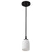 SATCO/NUVO Solara Mini Pendant Matte Black Finish Frosted Ribbed Glass (60-8645)