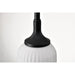 SATCO/NUVO Solara Mini Pendant Matte Black Finish Frosted Ribbed Glass (60-8645)