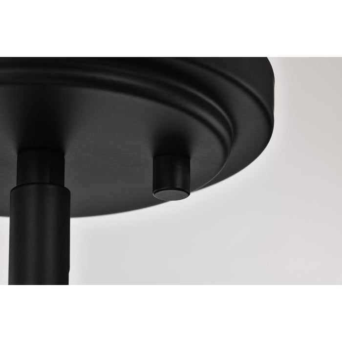 SATCO/NUVO Solara Mini Pendant Matte Black Finish Frosted Ribbed Glass (60-8645)