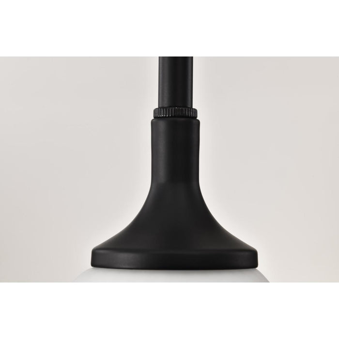 SATCO/NUVO Solara Mini Pendant Matte Black Finish Frosted Ribbed Glass (60-8645)