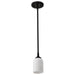 SATCO/NUVO Solara Mini Pendant Matte Black Finish Frosted Ribbed Glass (60-8645)