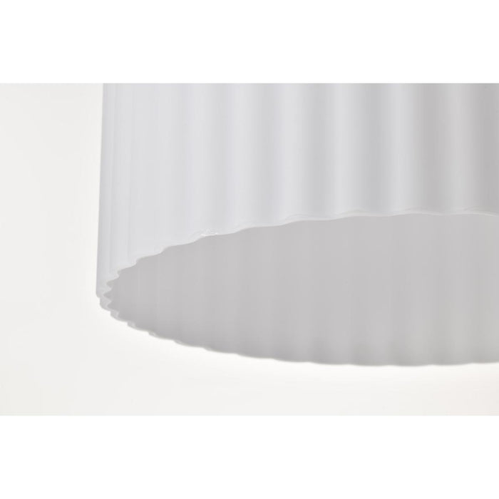 SATCO/NUVO Solara Pendant Matte Black Finish Frosted Ribbed Glass (60-8646)