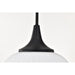 SATCO/NUVO Solara Pendant Matte Black Finish Frosted Ribbed Glass (60-8646)