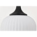 SATCO/NUVO Solara Pendant Matte Black Finish Frosted Ribbed Glass (60-8646)