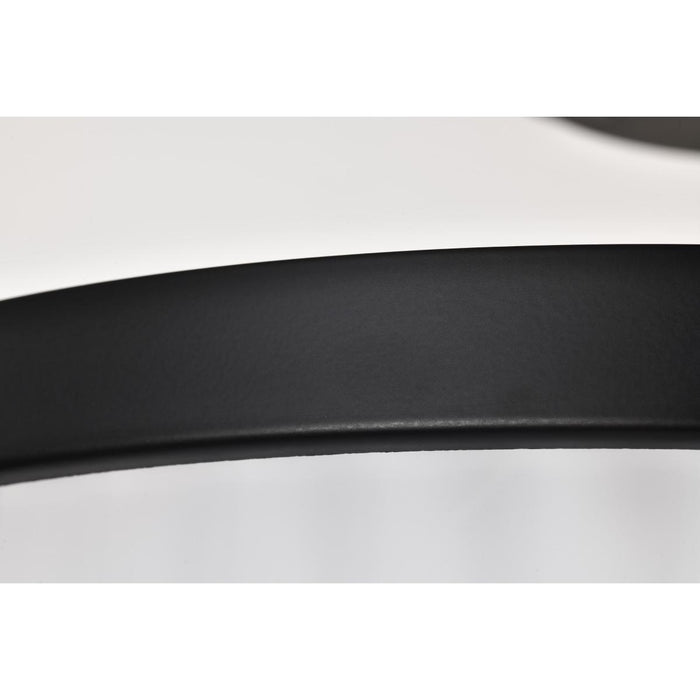 SATCO/NUVO Solara Semi Flush Mount Matte Black Finish Frosted Ribbed Glass (60-8647)