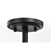 SATCO/NUVO Solara Semi Flush Mount Matte Black Finish Frosted Ribbed Glass (60-8647)