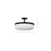 SATCO/NUVO Solara Semi Flush Mount Matte Black Finish Frosted Ribbed Glass (60-8647)