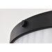 SATCO/NUVO Solara Flush Mount Matte Black Finish Frosted Ribbed Glass (60-8648)