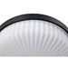 SATCO/NUVO Solara Flush Mount Matte Black Finish Frosted Ribbed Glass (60-8648)