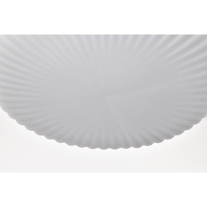 SATCO/NUVO Solara Flush Mount Matte Black Finish Frosted Ribbed Glass (60-8648)