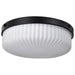 SATCO/NUVO Solara Flush Mount Matte Black Finish Frosted Ribbed Glass (60-8648)