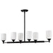 SATCO/NUVO Solara 6 Light Island Pendant Matte Black Finish Frosted Ribbed Glass (60-8649)