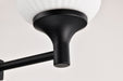 SATCO/NUVO Solara 6 Light Island Pendant Matte Black Finish Frosted Ribbed Glass (60-8649)