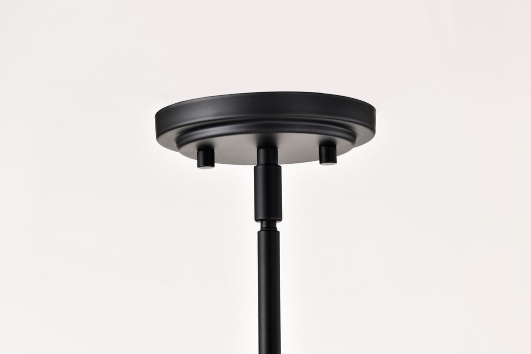 SATCO/NUVO Solara 6 Light Island Pendant Matte Black Finish Frosted Ribbed Glass (60-8649)