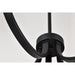 SATCO/NUVO Solara 5 Light Chandelier Matte Black Finish Frosted Ribbed Glass (60-8650)