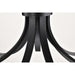 SATCO/NUVO Solara 7 Light Chandelier Matte Black Finish Frosted Ribbed Glass (60-8651)