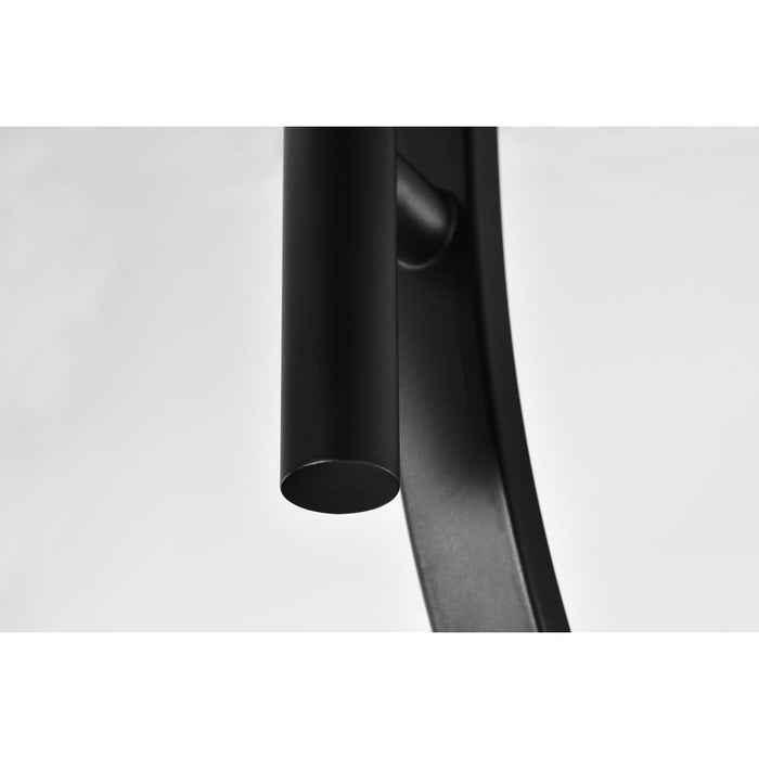 SATCO/NUVO Solara 7 Light Chandelier Matte Black Finish Frosted Ribbed Glass (60-8651)