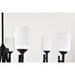 SATCO/NUVO Solara 7 Light Chandelier Matte Black Finish Frosted Ribbed Glass (60-8651)
