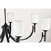 SATCO/NUVO Solara 7 Light Chandelier Matte Black Finish Frosted Ribbed Glass (60-8651)