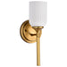 SATCO/NUVO Solara 1 Light Wall Sconce Natural Brass Finish Frosted Ribbed Glass (60-8661)
