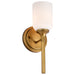 SATCO/NUVO Solara 1 Light Wall Sconce Natural Brass Finish Frosted Ribbed Glass (60-8661)