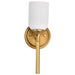SATCO/NUVO Solara 1 Light Wall Sconce Natural Brass Finish Frosted Ribbed Glass (60-8661)
