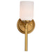 SATCO/NUVO Solara 1 Light Wall Sconce Natural Brass Finish Frosted Ribbed Glass (60-8661)