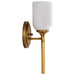SATCO/NUVO Solara 1 Light Wall Sconce Natural Brass Finish Frosted Ribbed Glass (60-8661)