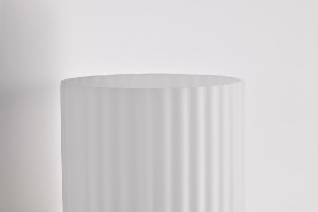 SATCO/NUVO Solara 1 Light Wall Sconce Natural Brass Finish Frosted Ribbed Glass (60-8661)