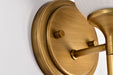 SATCO/NUVO Solara 1 Light Wall Sconce Natural Brass Finish Frosted Ribbed Glass (60-8661)