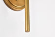SATCO/NUVO Solara 1 Light Wall Sconce Natural Brass Finish Frosted Ribbed Glass (60-8661)