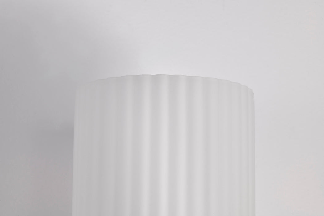 SATCO/NUVO Solara 1 Light Wall Sconce Matte Black Finish Frosted Ribbed Glass (60-8641)