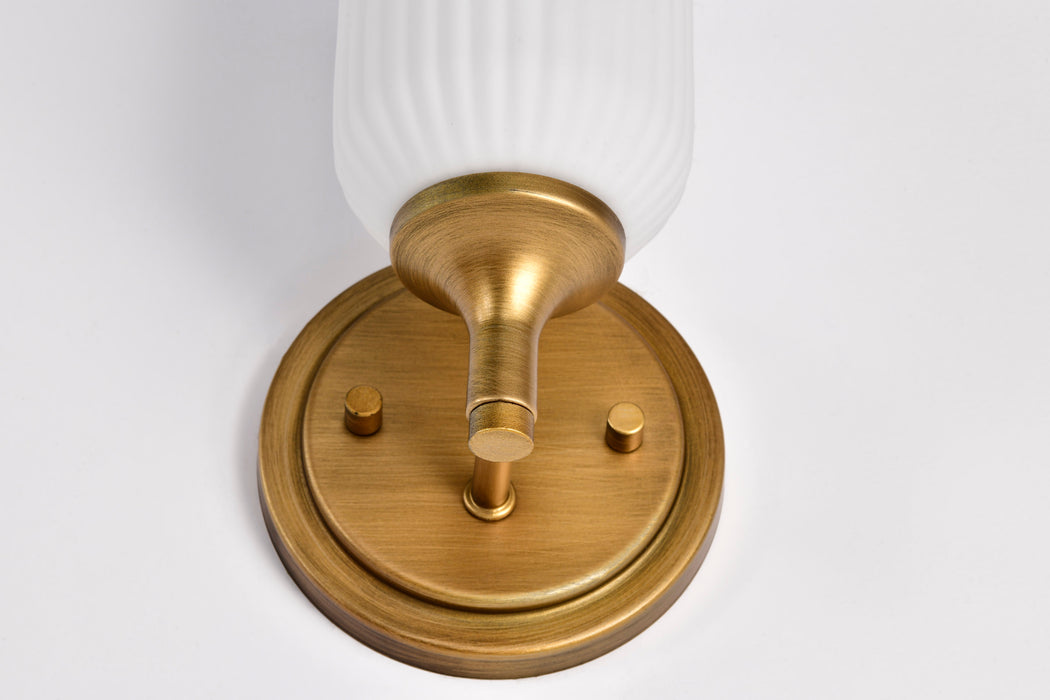 SATCO/NUVO Solara 1 Light Wall Sconce Matte Black Finish Frosted Ribbed Glass (60-8641)
