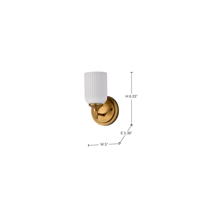 SATCO/NUVO Solara 1 Light Wall Sconce Matte Black Finish Frosted Ribbed Glass (60-8641)