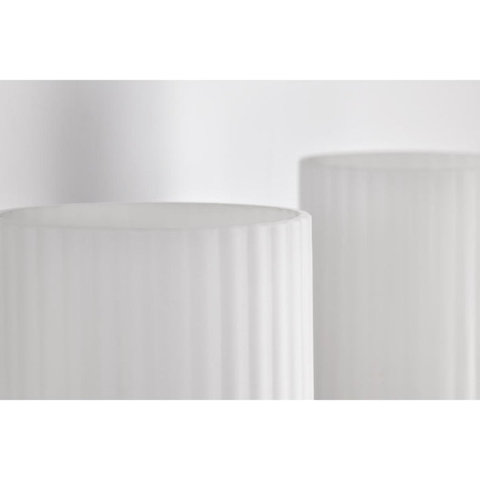 SATCO/NUVO Solara 2 Light Vanity Natural Brass Finish Frosted Ribbed Glass (60-8662)