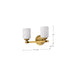 SATCO/NUVO Solara 2 Light Vanity Natural Brass Finish Frosted Ribbed Glass (60-8662)