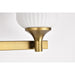 SATCO/NUVO Solara 3 Light Vanity Natural Brass Finish Frosted Ribbed Glass (60-8663)