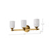 SATCO/NUVO Solara 3 Light Vanity Natural Brass Finish Frosted Ribbed Glass (60-8663)