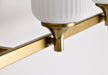SATCO/NUVO Solara 4 Light Vanity Natural Brass Finish Frosted Ribbed Glass (60-8664)