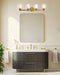 SATCO/NUVO Solara 4 Light Vanity Natural Brass Finish Frosted Ribbed Glass (60-8664)
